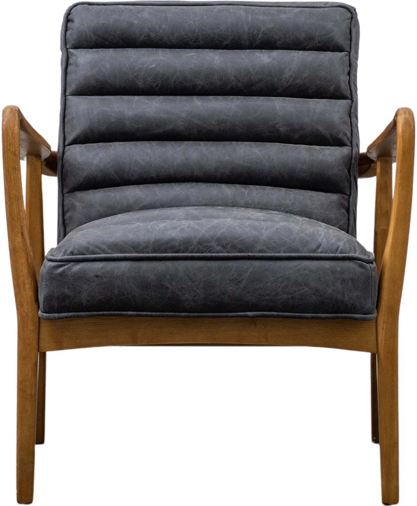 Gallery Direct Datsun Armchair in Antique Ebony Leather