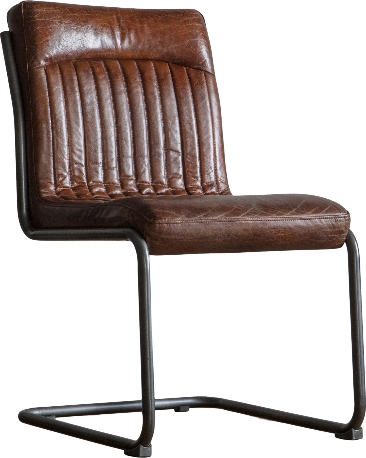 Gallery Direct Capri Leather Chair in Brown Leather