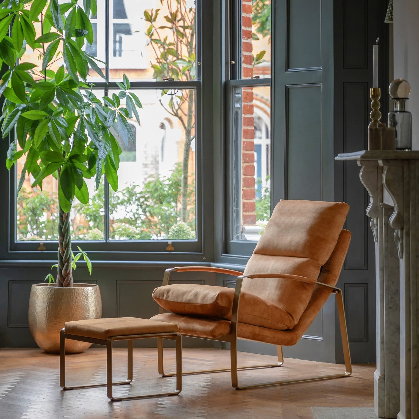 Gallery Direct Fabien Lounge Chair in Ochre