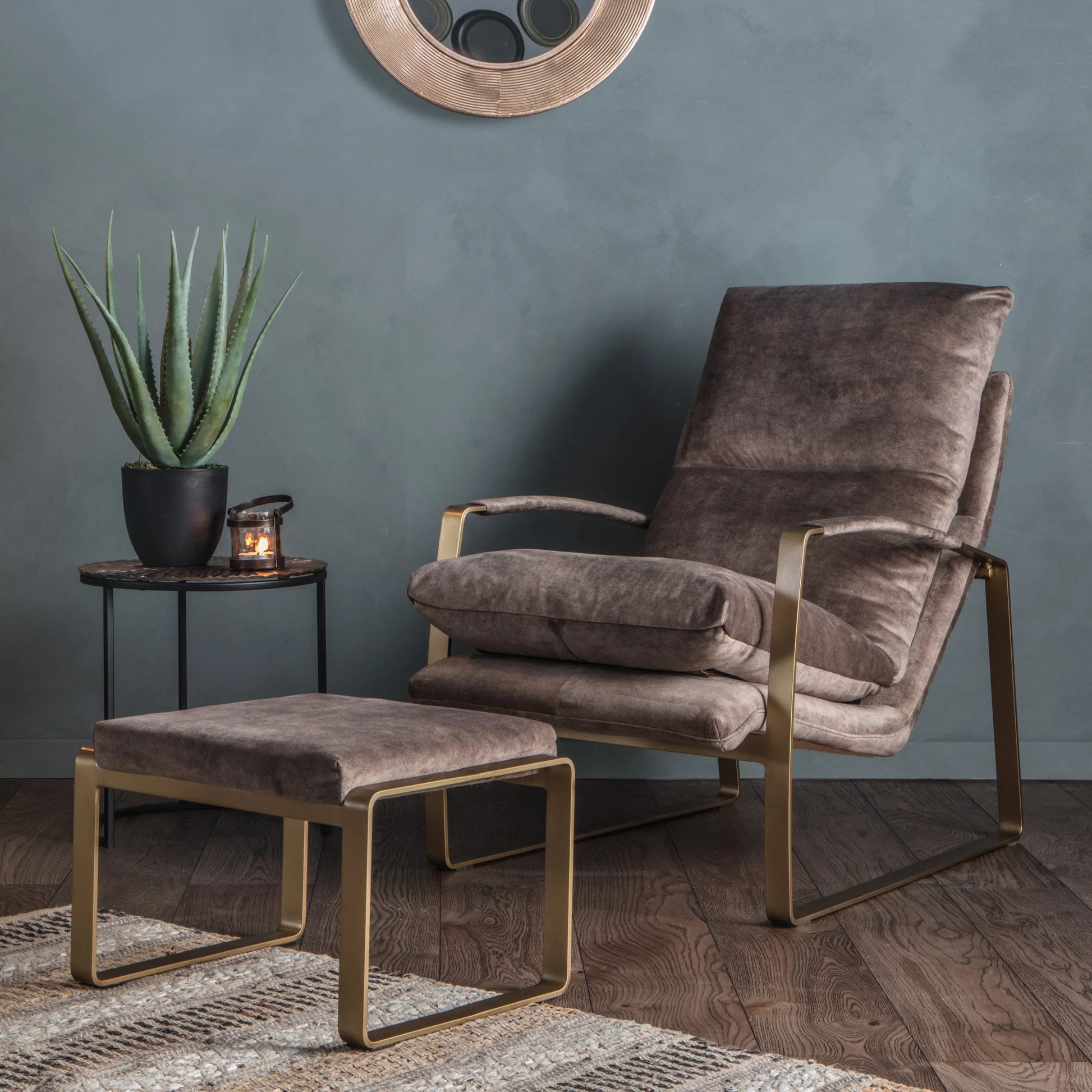 Gallery Direct Fabien Lounge Chair in Mineral