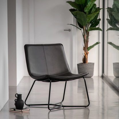 Gallery Direct Hawking Lounge Chair in Charcoal