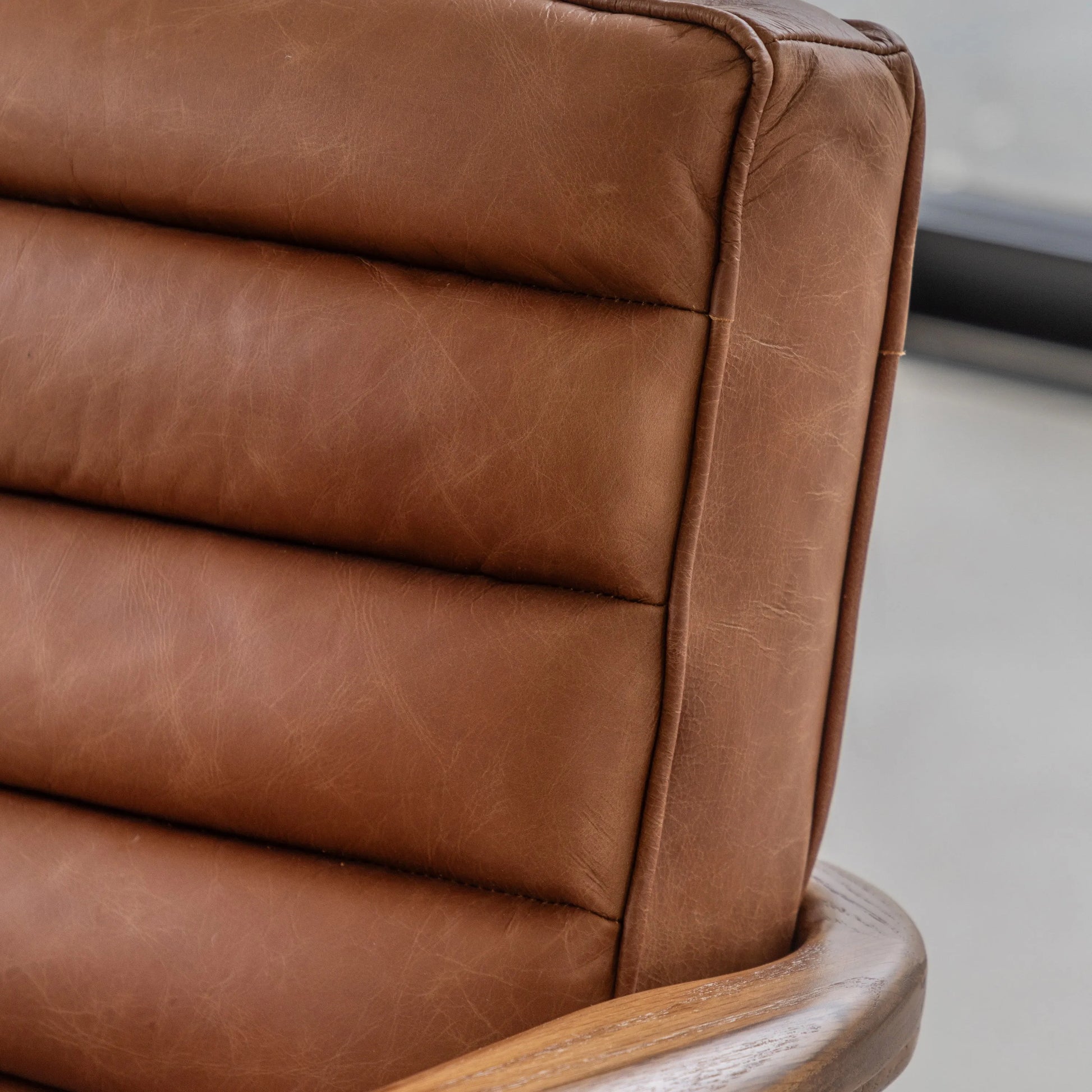 Gallery Direct Datsun Armchair in Vintage Brown Leather
