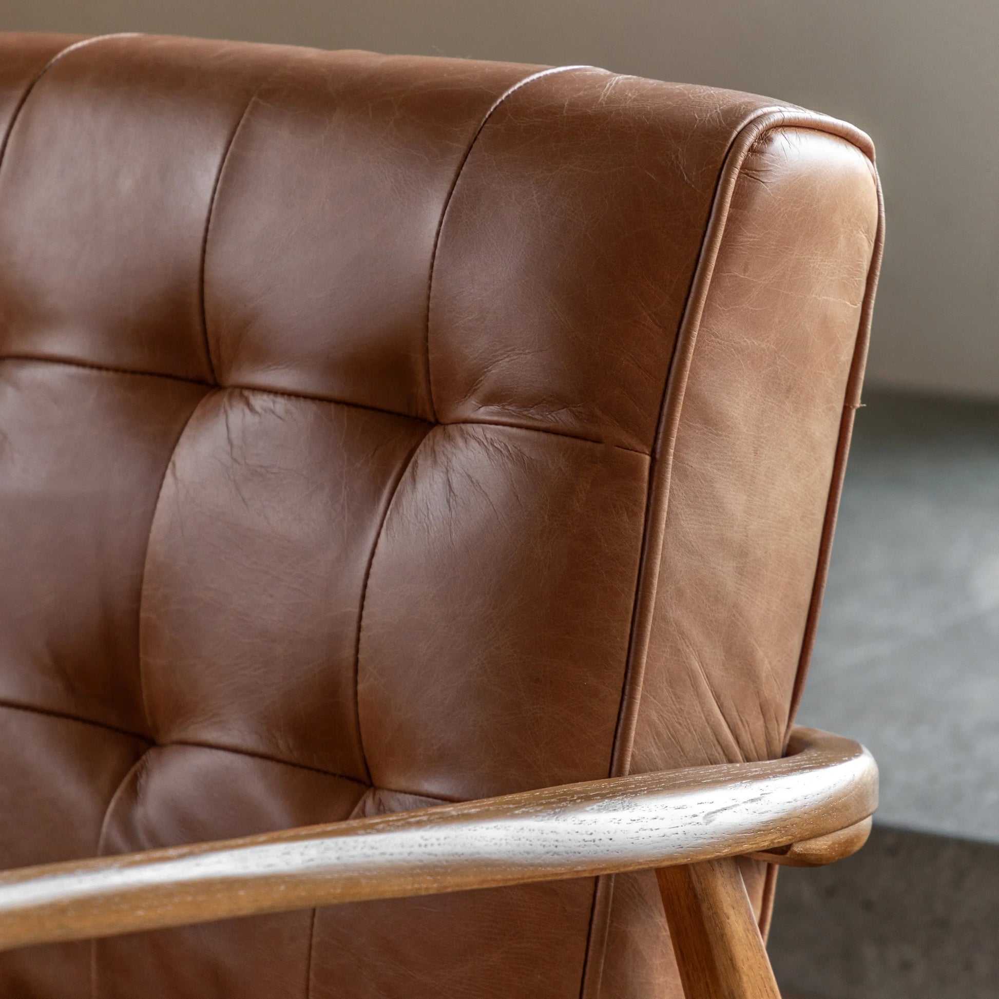 Gallery Direct Humber Armchair in Vintage Brown Leather