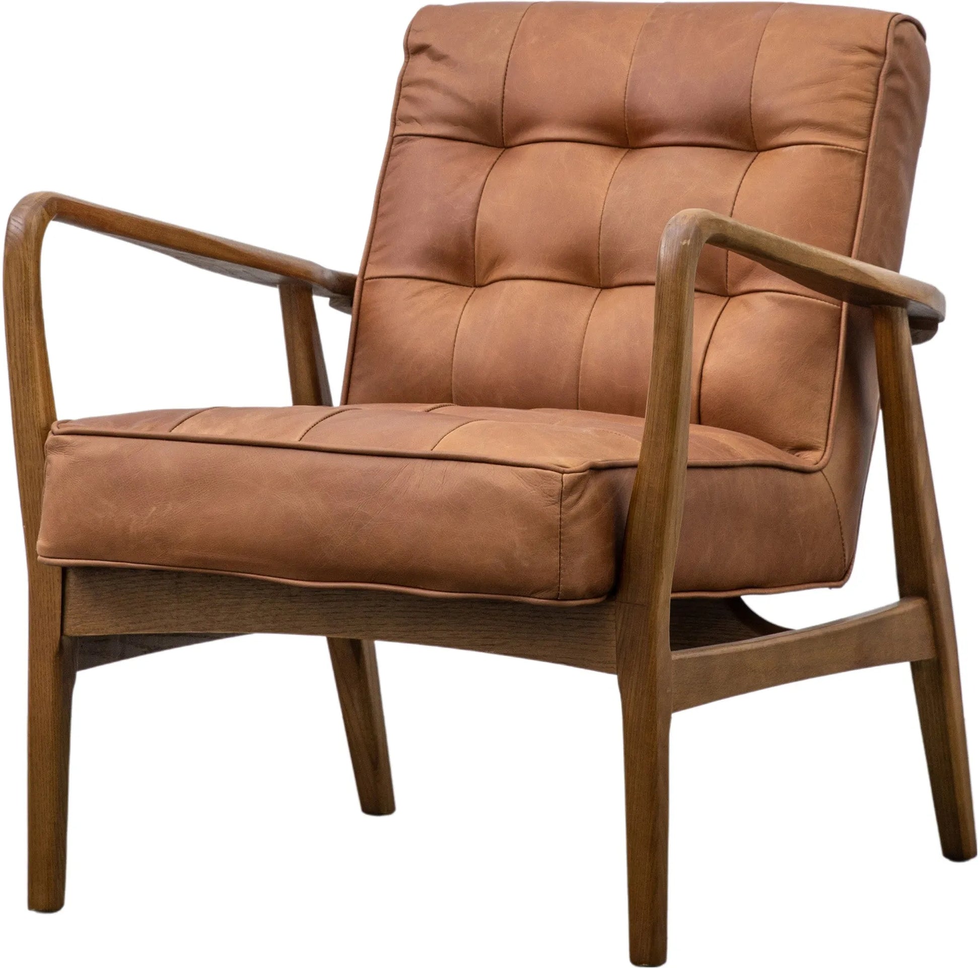 Gallery Direct Humber Armchair in Vintage Brown Leather