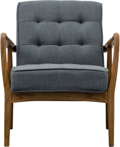 Gallery Direct Humber Armchair in Dark Grey Linen
