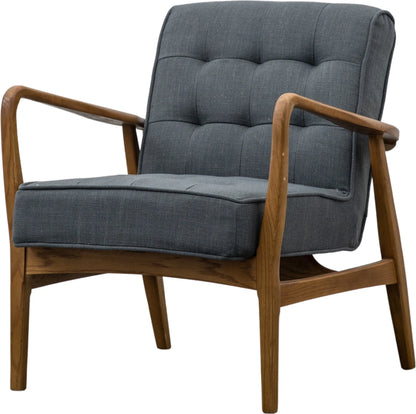 Gallery Direct Humber Armchair in Dark Grey Linen