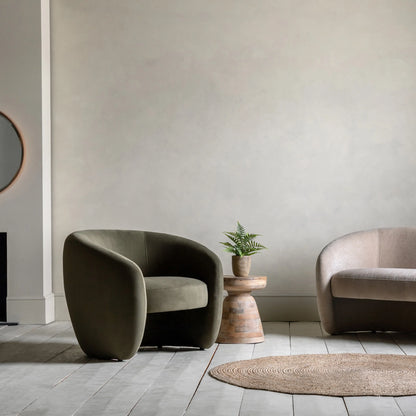 Gallery Direct Curvo Armchair in Moss Green