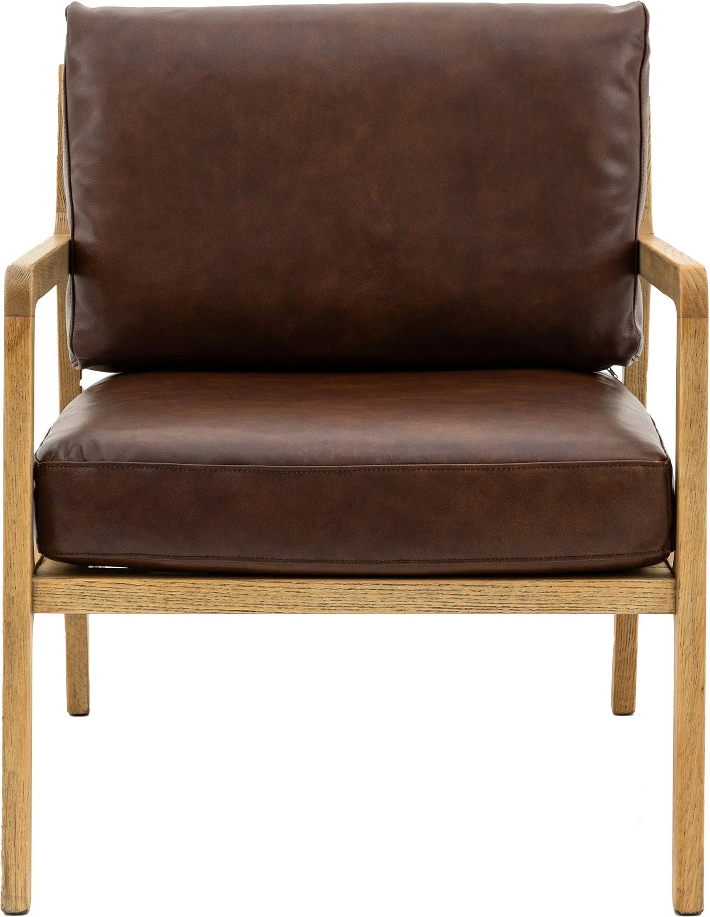 Gallery Direct Cortona Armchair in Antique Brown Leather