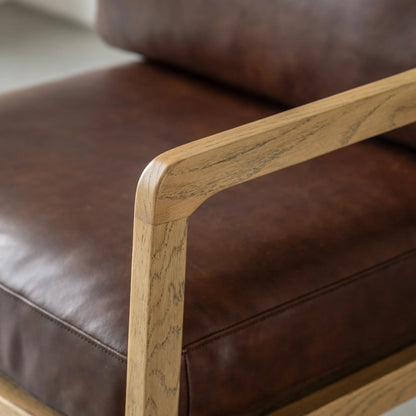 Gallery Direct Cortona Armchair in Antique Brown Leather