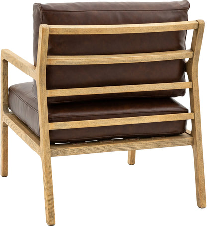 Gallery Direct Cortona Armchair in Antique Brown Leather