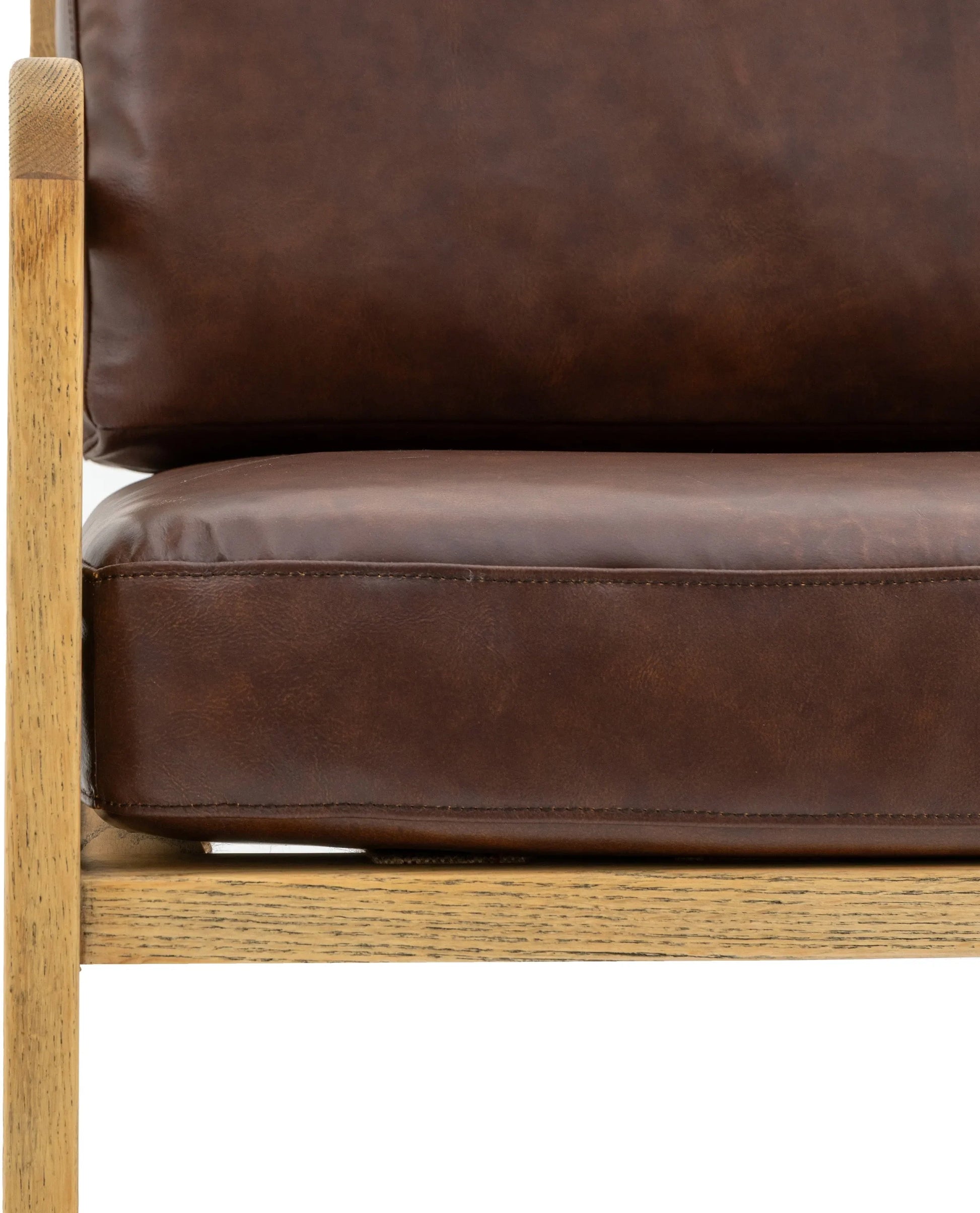 Gallery Direct Cortona Armchair in Antique Brown Leather
