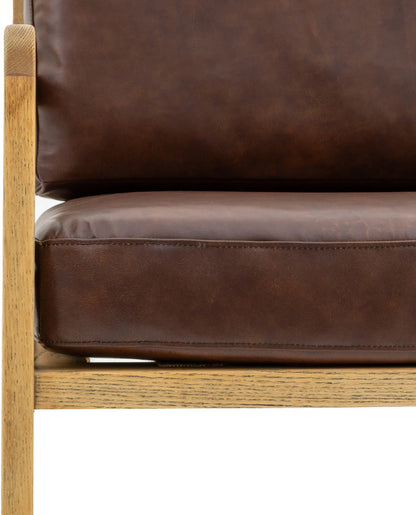 Gallery Direct Cortona Armchair in Antique Brown Leather