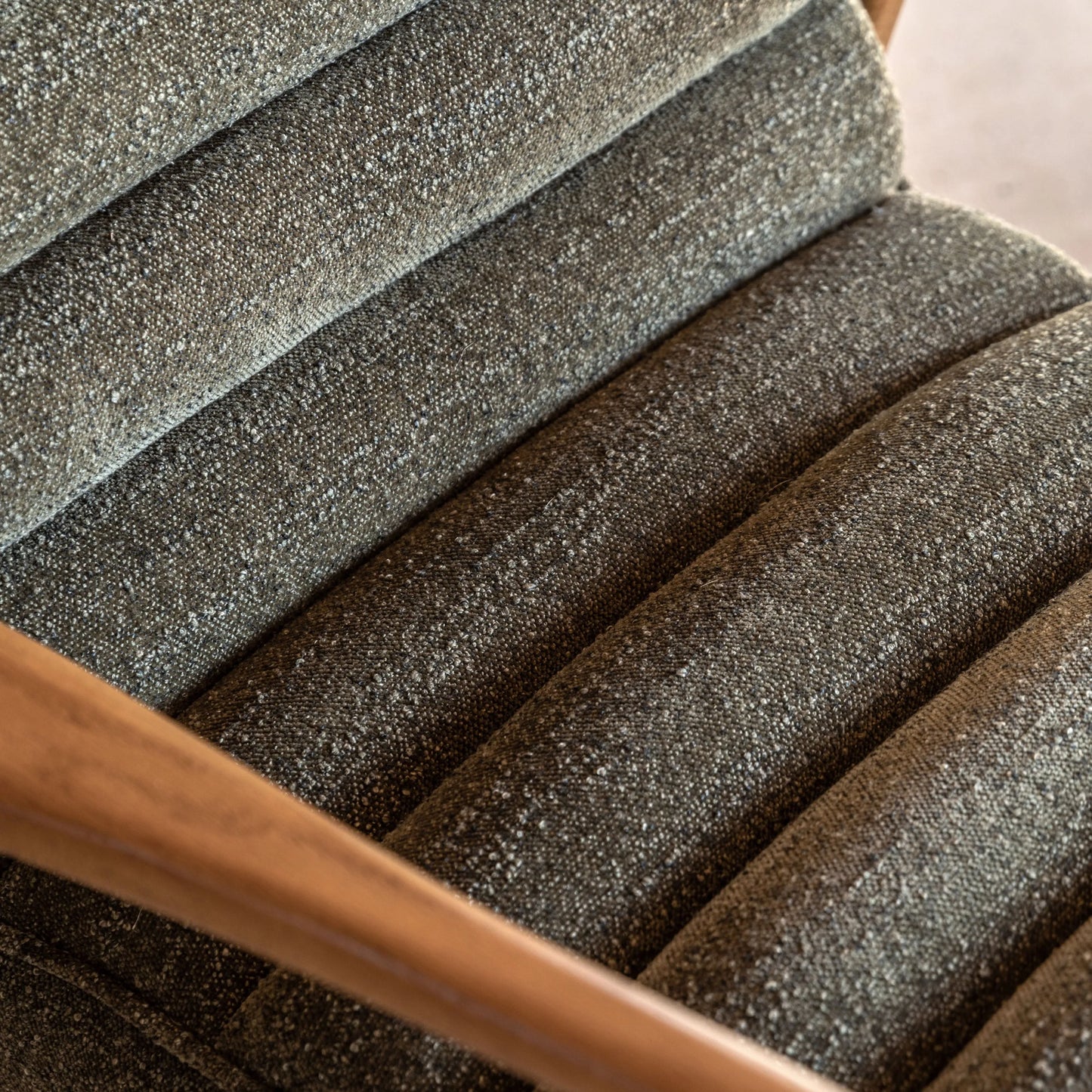 Gallery Direct Datsun Armchair in Green Boucle