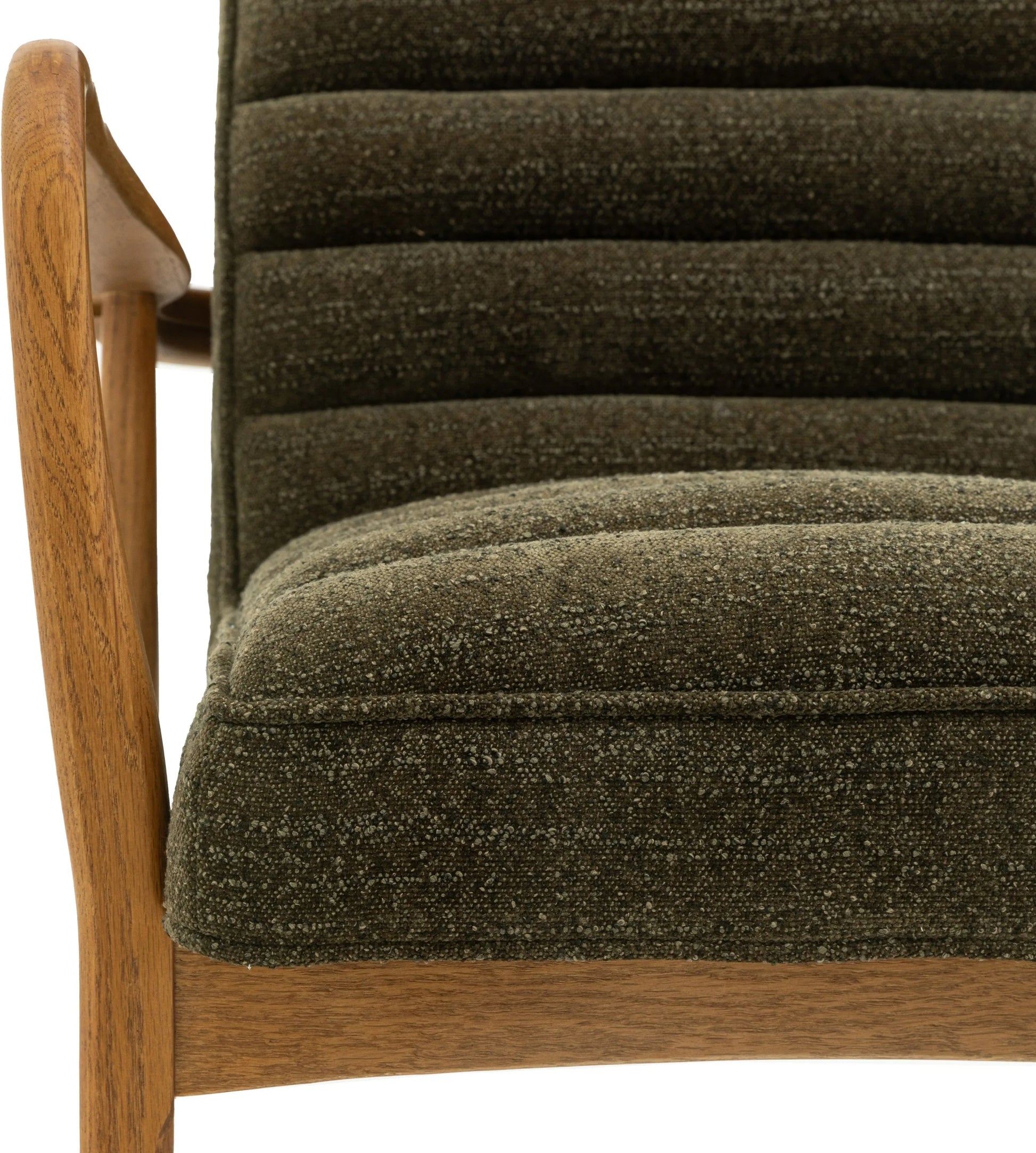 Gallery Direct Datsun Armchair in Green Boucle