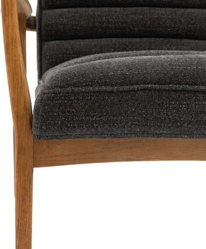 Gallery Direct Datsun Armchair in Charcoal Boucle