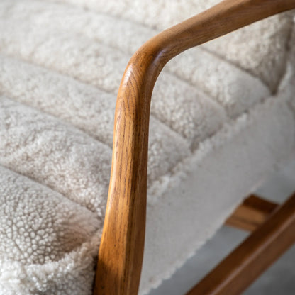 Gallery Direct Datsun Armchair in Cream Sheepskin