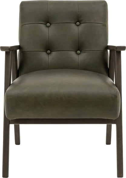 Gallery Direct Blackhall Armchair in Heritage Green Leather