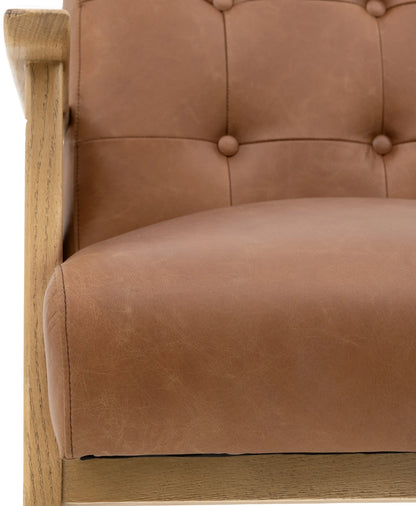 Gallery Direct Blackhall Armchair in Antique Brown Leather