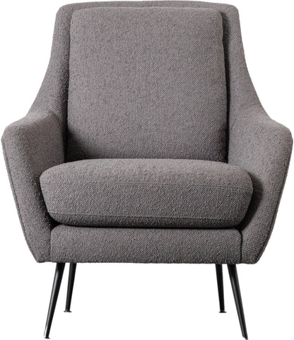 Gallery Direct Brompton Armchair in Dark Grey Linen Fabric
