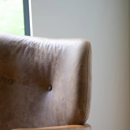 Gallery Direct Jensen Armchair in Brown Leather