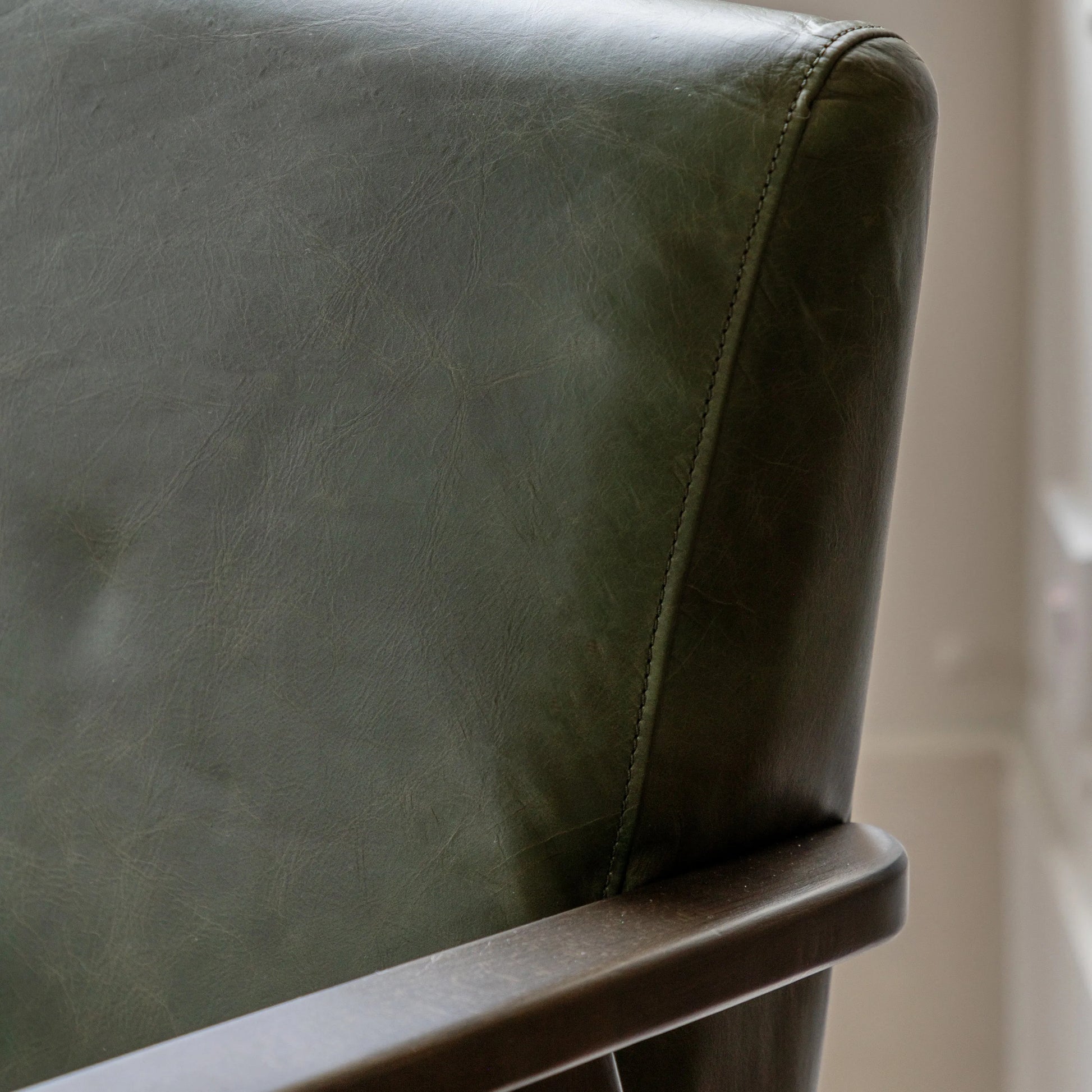Gallery Direct Neyland Armchair in Heritage Green Leather