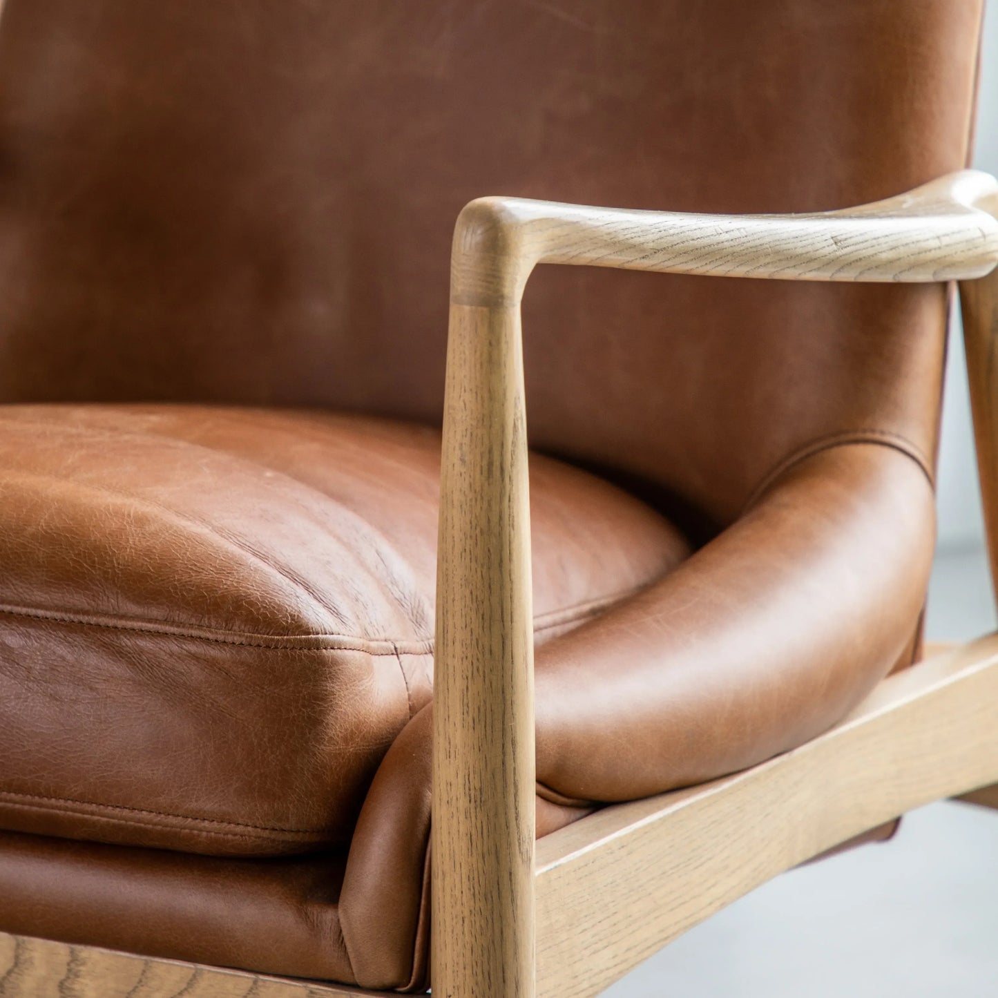 Gallery Direct Carrera Armchair in Brown Leather