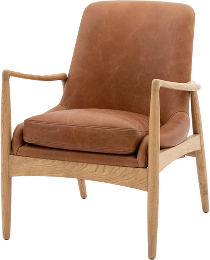 Gallery Direct Carrera Armchair in Brown Leather