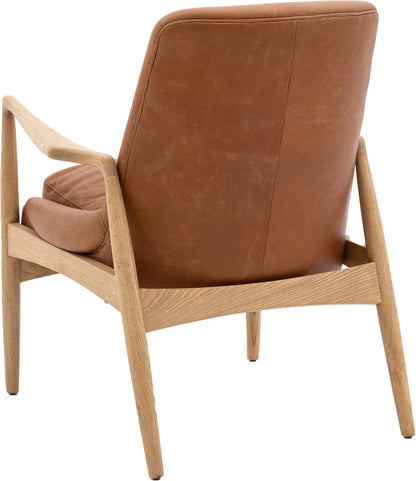 Gallery Direct Carrera Armchair in Brown Leather