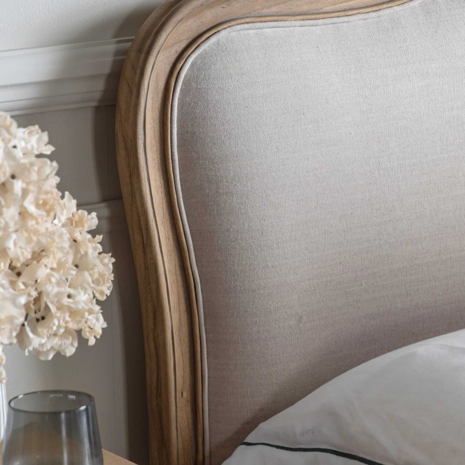 Gallery Direct Chic 5' Linen Upholstered Bed Weathered