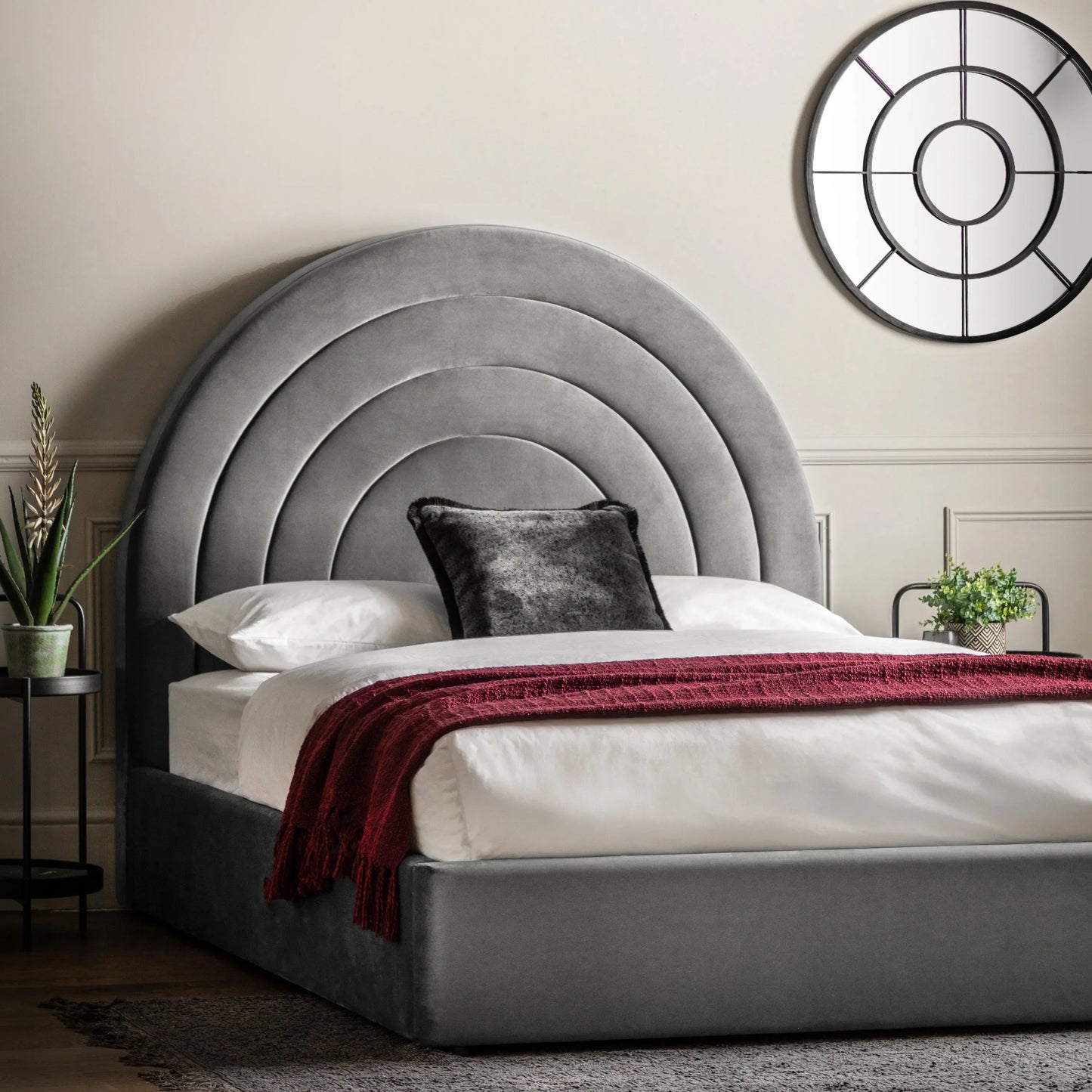Gallery Direct Arch Kingsize Bed in Elephant