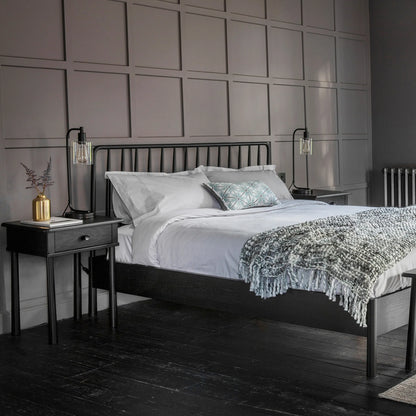 Gallery Direct Wycombe Double Spindle Bed Black
