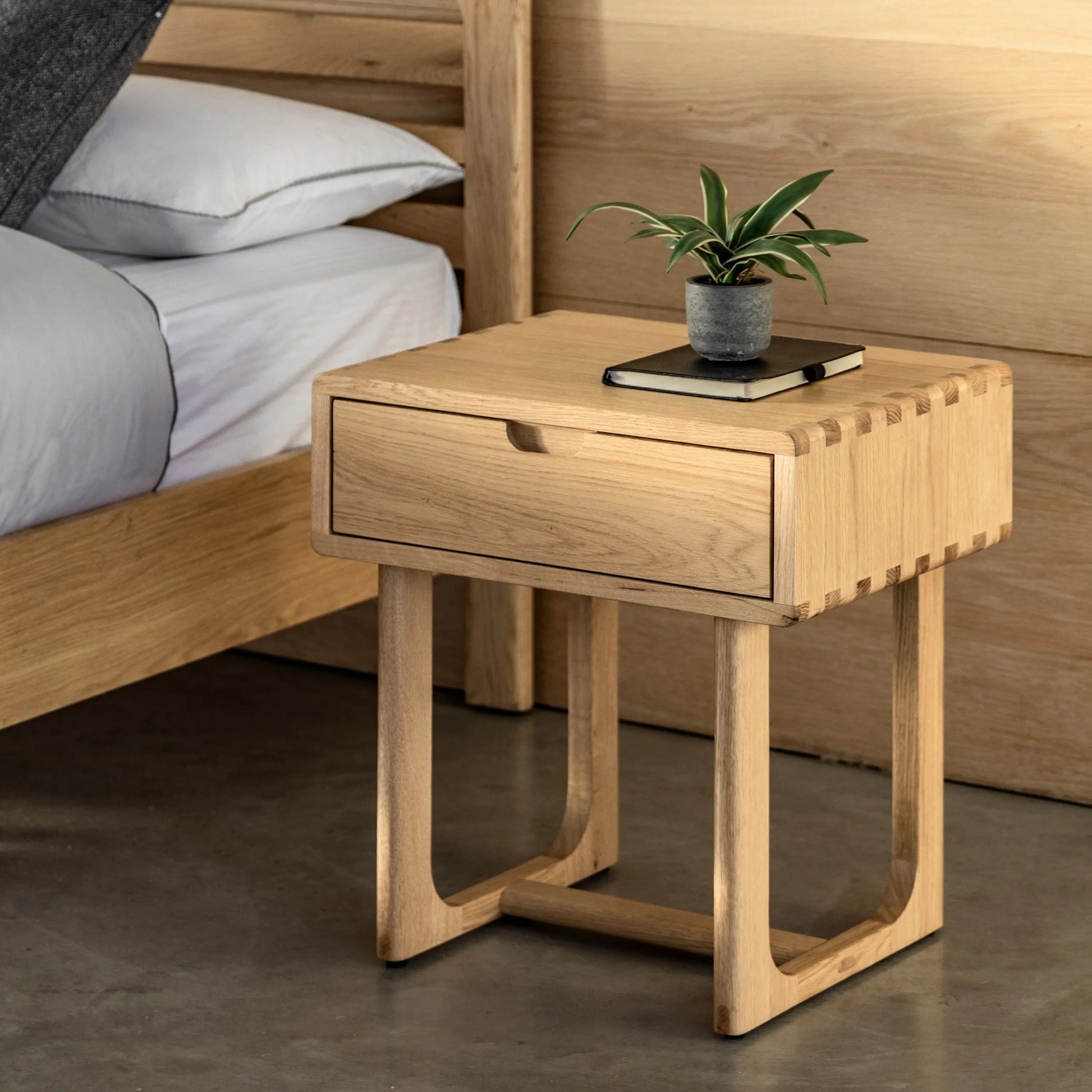 Gallery Direct Craft 1 Drawer Bedside in Natural