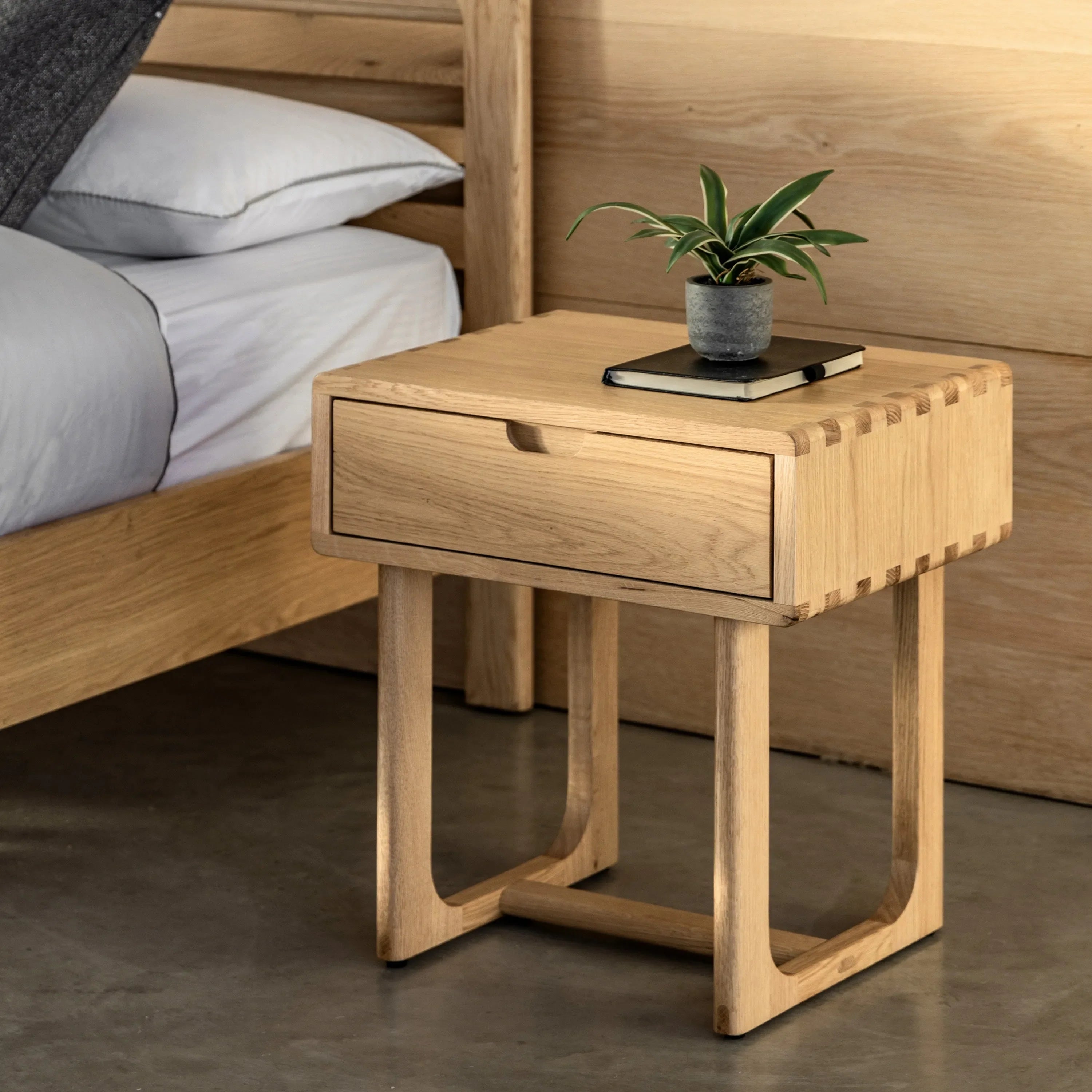 Gallery Direct Craft 1 Drawer Bedside in Natural