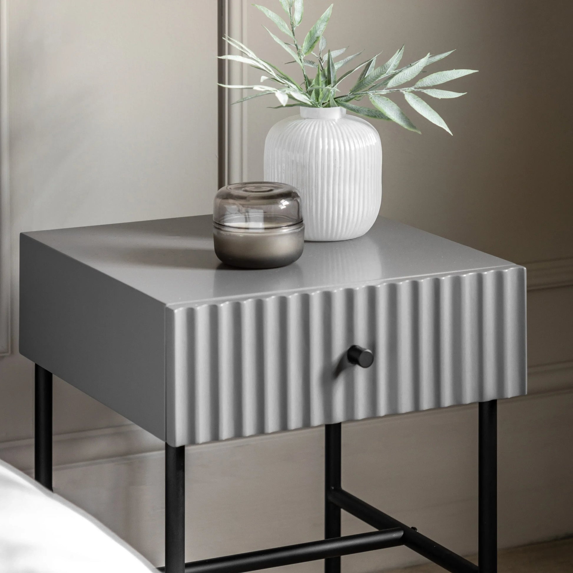 Gallery Direct Buckhurst Bedside Table in Grey