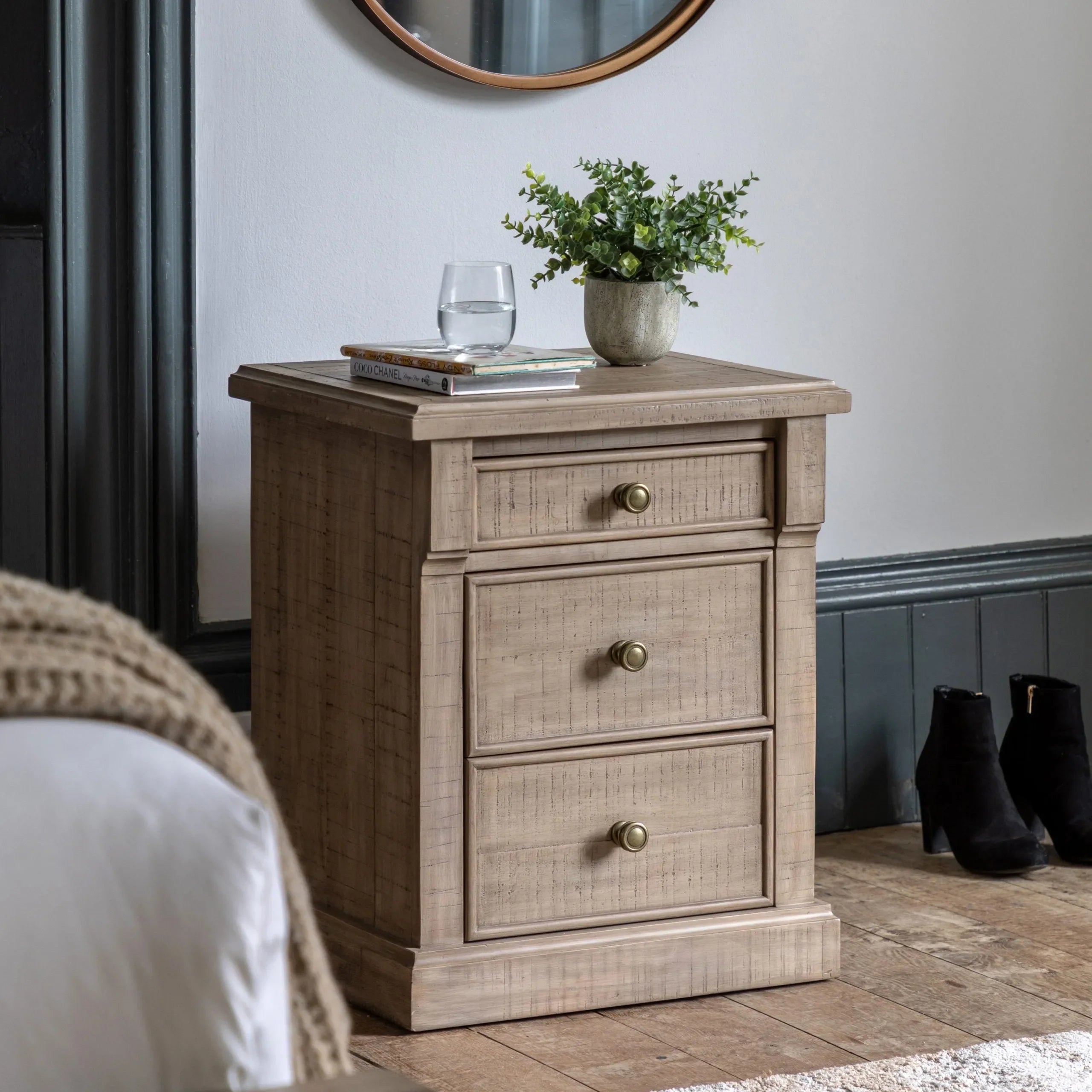 Gallery Direct Vancouver 3 Drawer Bedside