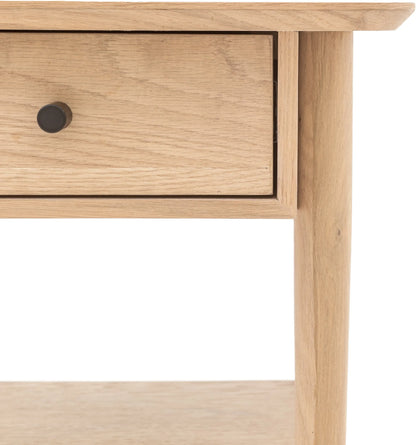 Gallery Direct Hatfield 1 Drawer Bedside Natural
