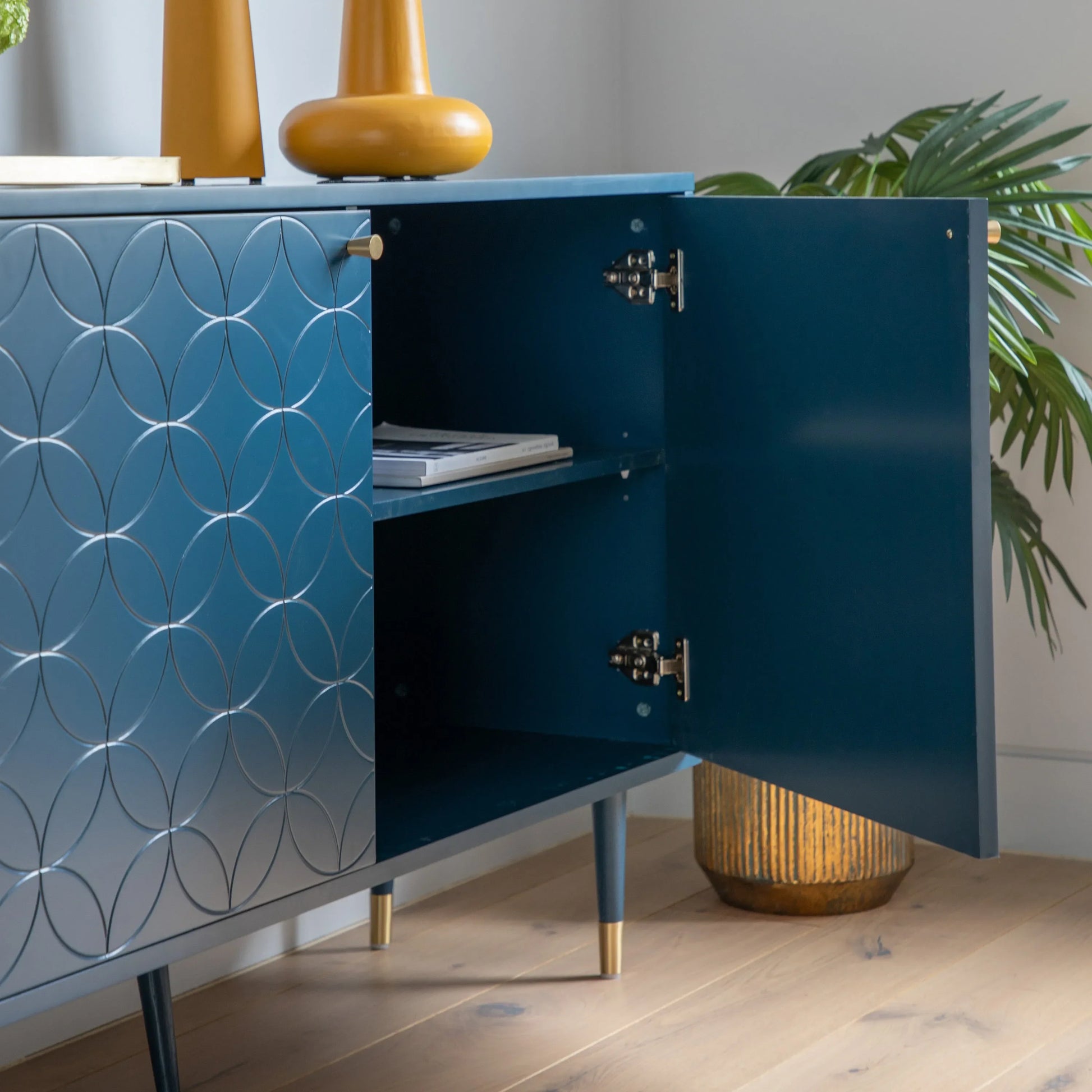 Gallery Direct Holbrook 2 Door Cabinet Blue