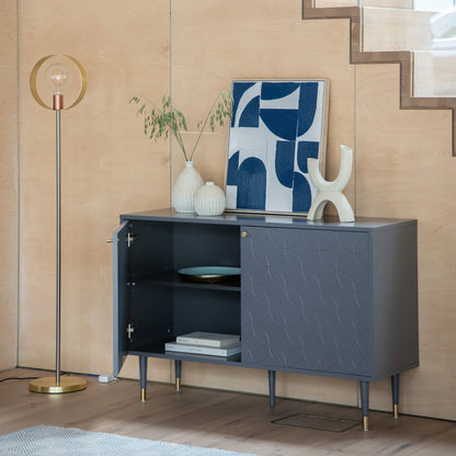 Gallery Direct Holbrook 2 Door Cabinet Grey