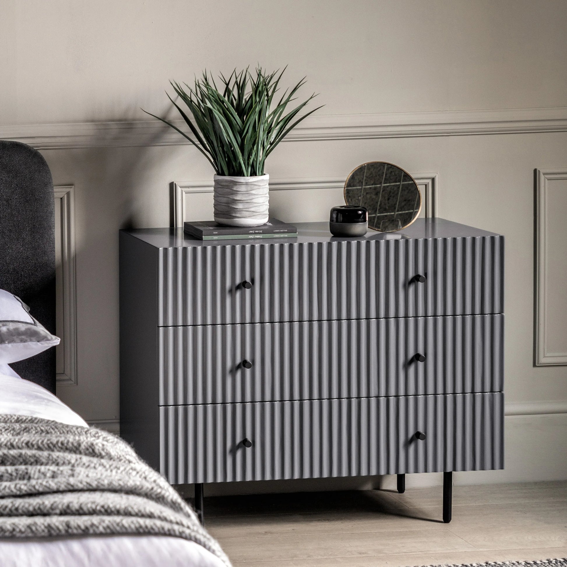 Gallery Direct Buckhurst 3 Drawer Chest in Grey