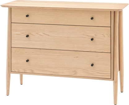 Gallery Direct Hatfield 3 Drawer Chest Natural