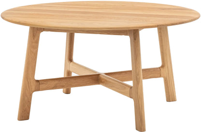 Gallery Direct Madrid Round Coffee Table in Oak