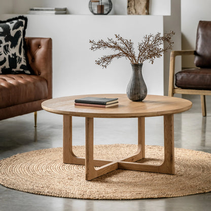 Gallery Direct Craft Round Coffee Table in Natural
