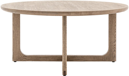 Gallery Direct Craft Round Coffee Table Smoked