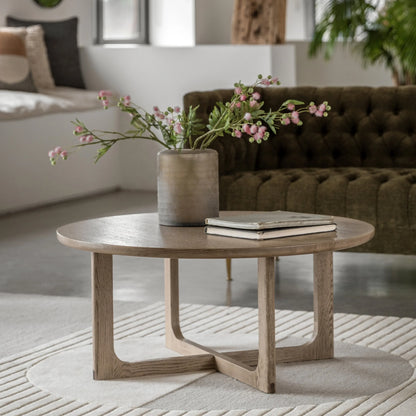 Gallery Direct Craft Round Coffee Table Smoked
