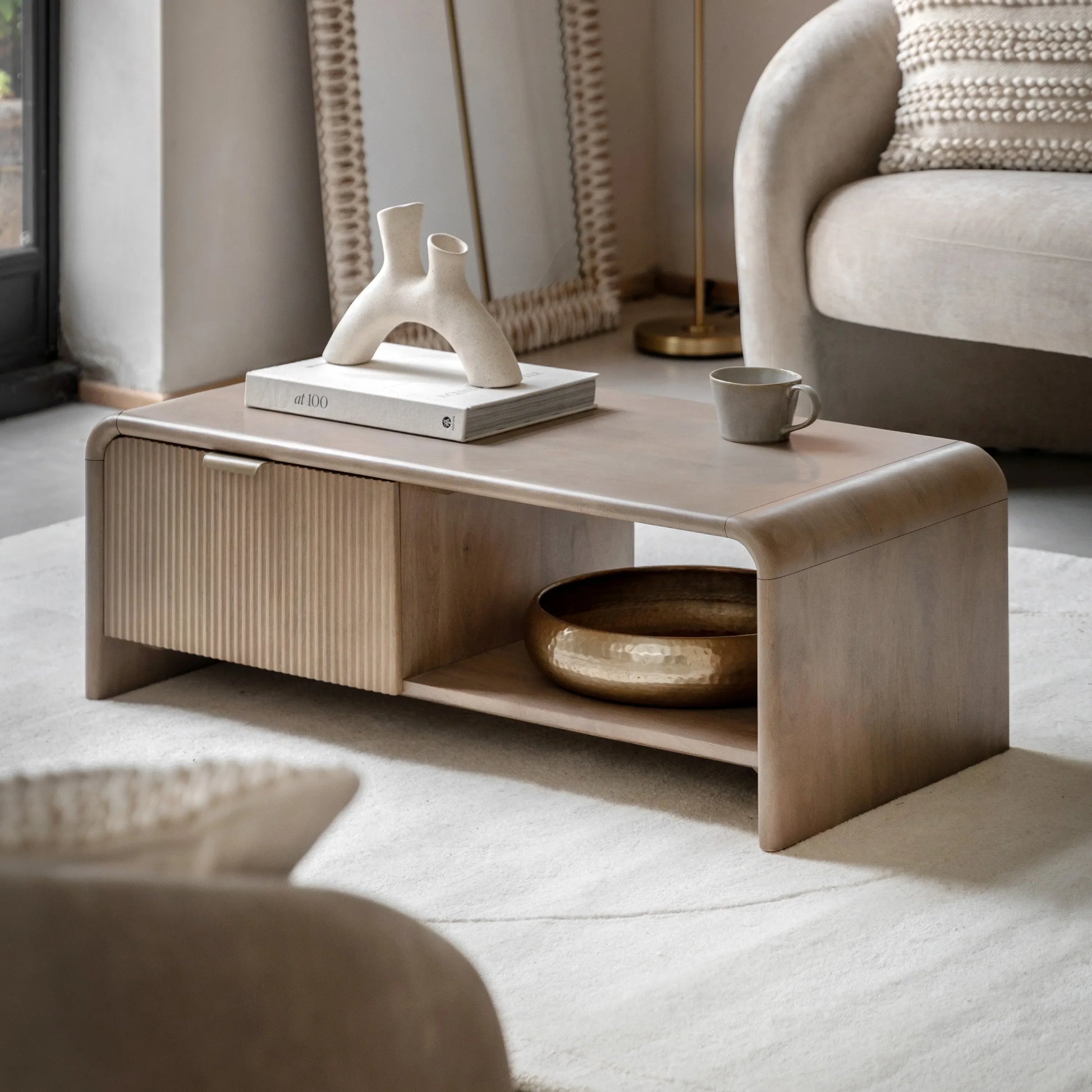 Gallery Direct Colonna 1 Drawer Coffee Table