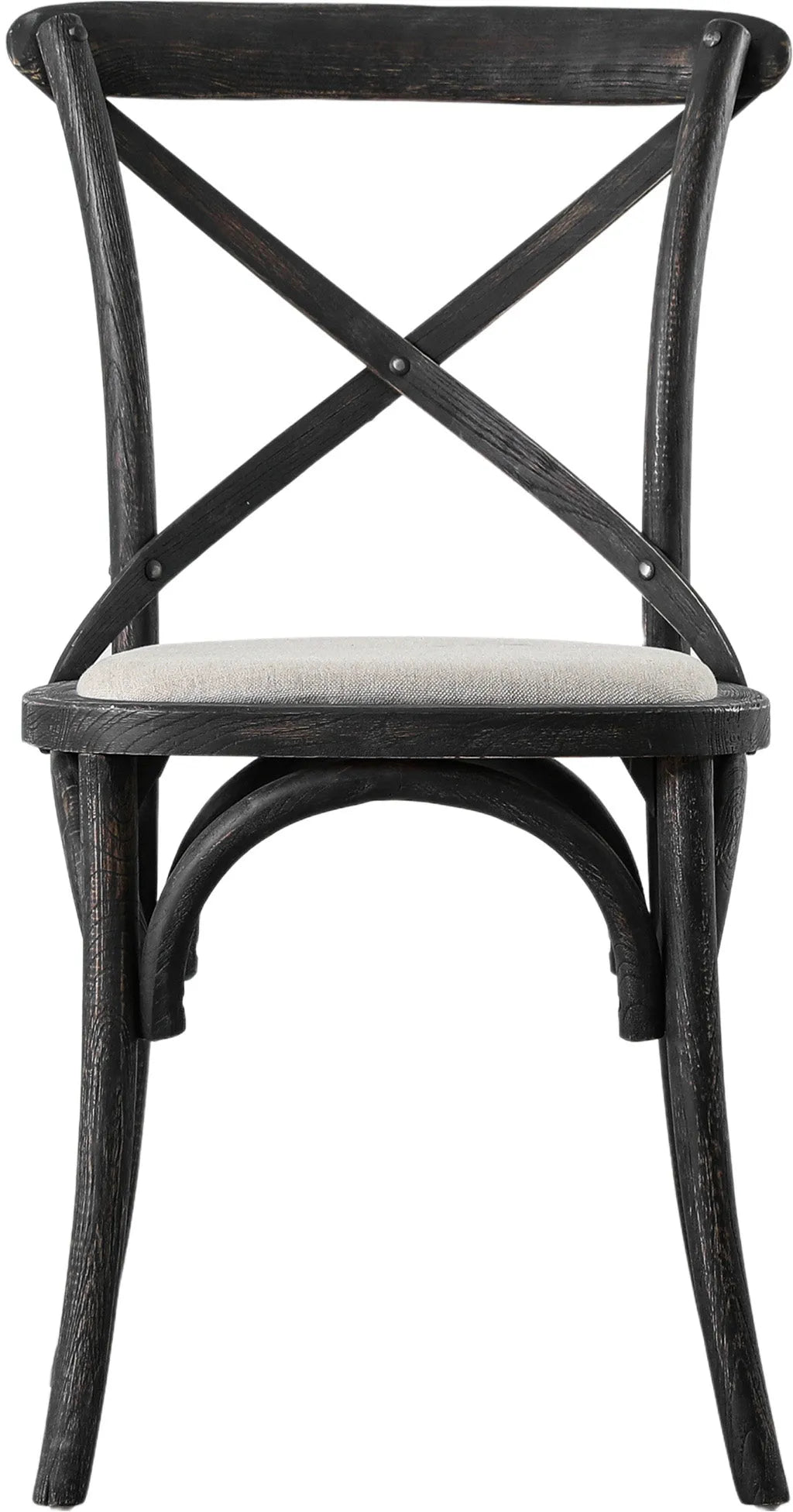 Gallery Direct Cafe Pair of Dining Chairs in Black Linen