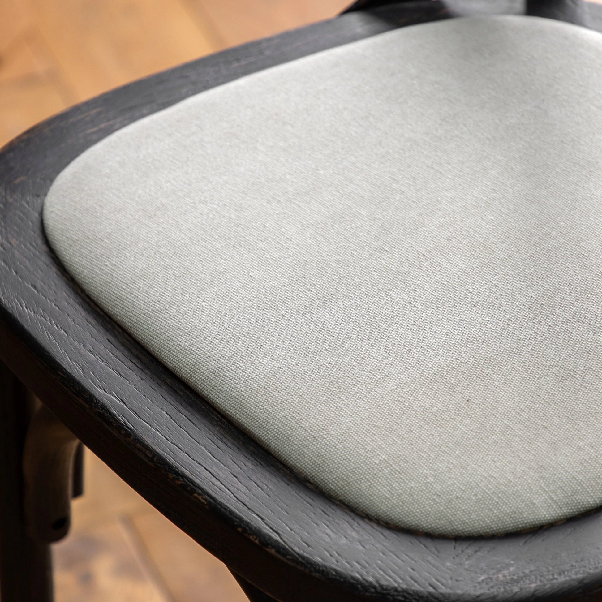 Gallery Direct Cafe Pair of Dining Chairs in Black Linen