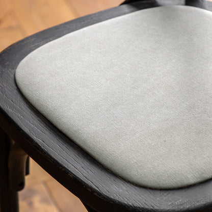 Gallery Direct Cafe Pair of Dining Chairs in Black Linen