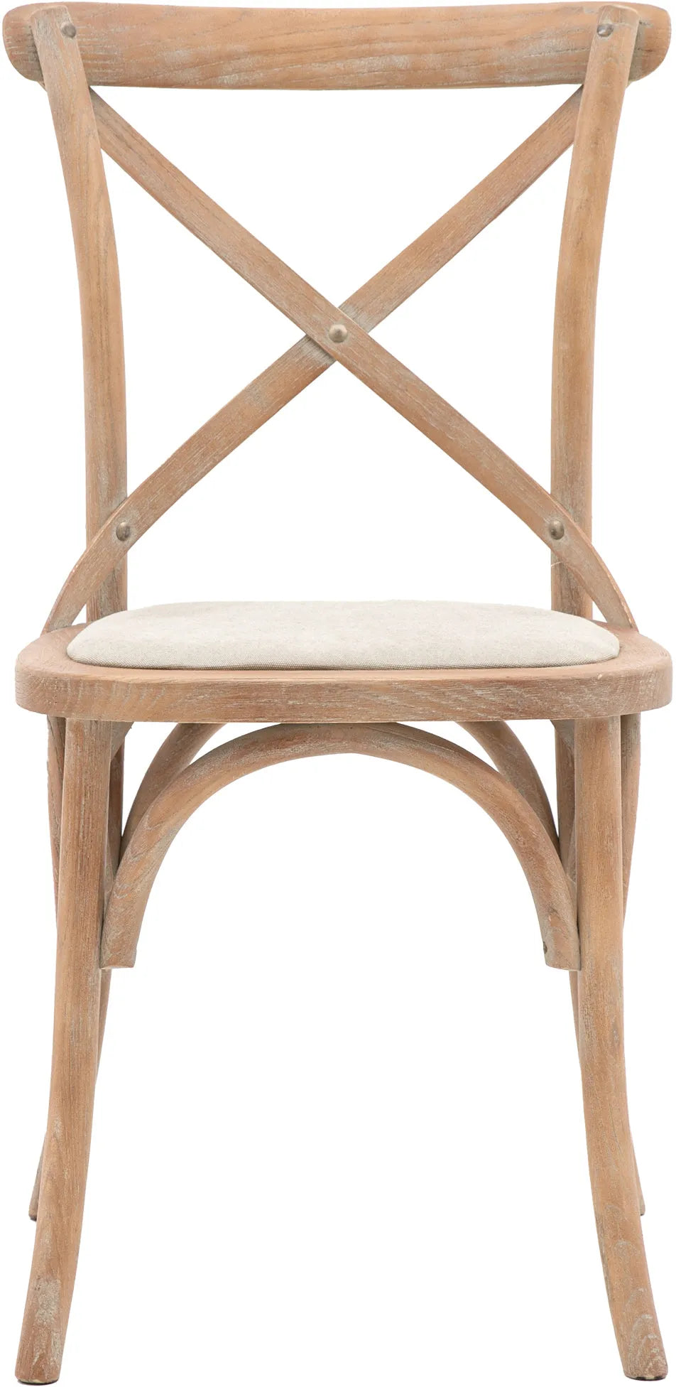 Gallery Direct Cafe Pair of Dining Chairs in Natural Linen