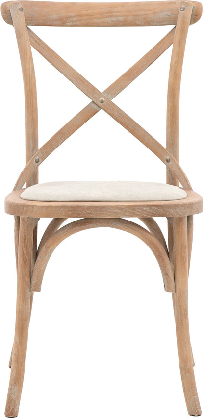 Gallery Direct Cafe Pair of Dining Chairs in Natural Linen